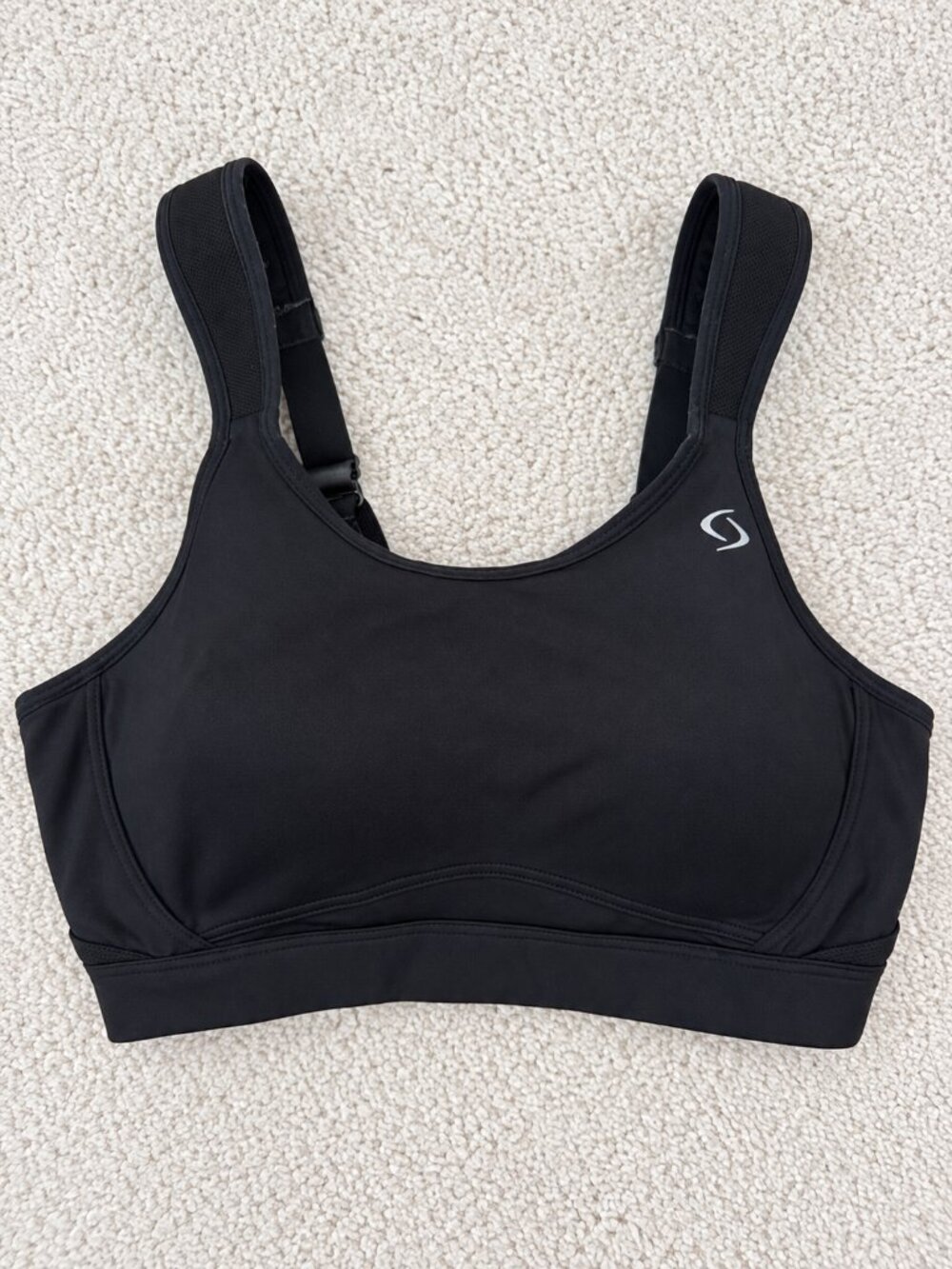 Moving Comfort Maia Black Underwire Sports Bra 34D High Impact